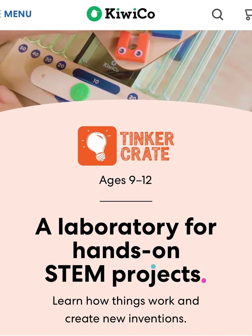 KiwiCo Spin Art Machine - Orange Kids STEM Craft Kit